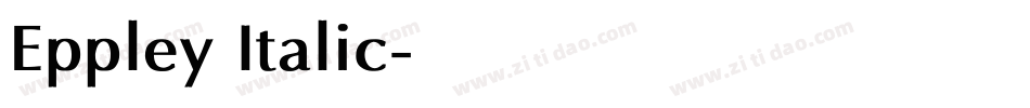 Eppley Italic字体转换